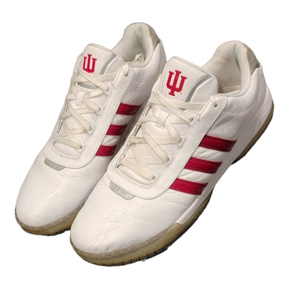 Adidas Fulton white leather and red stripes size 17 - Picture 2 of 8